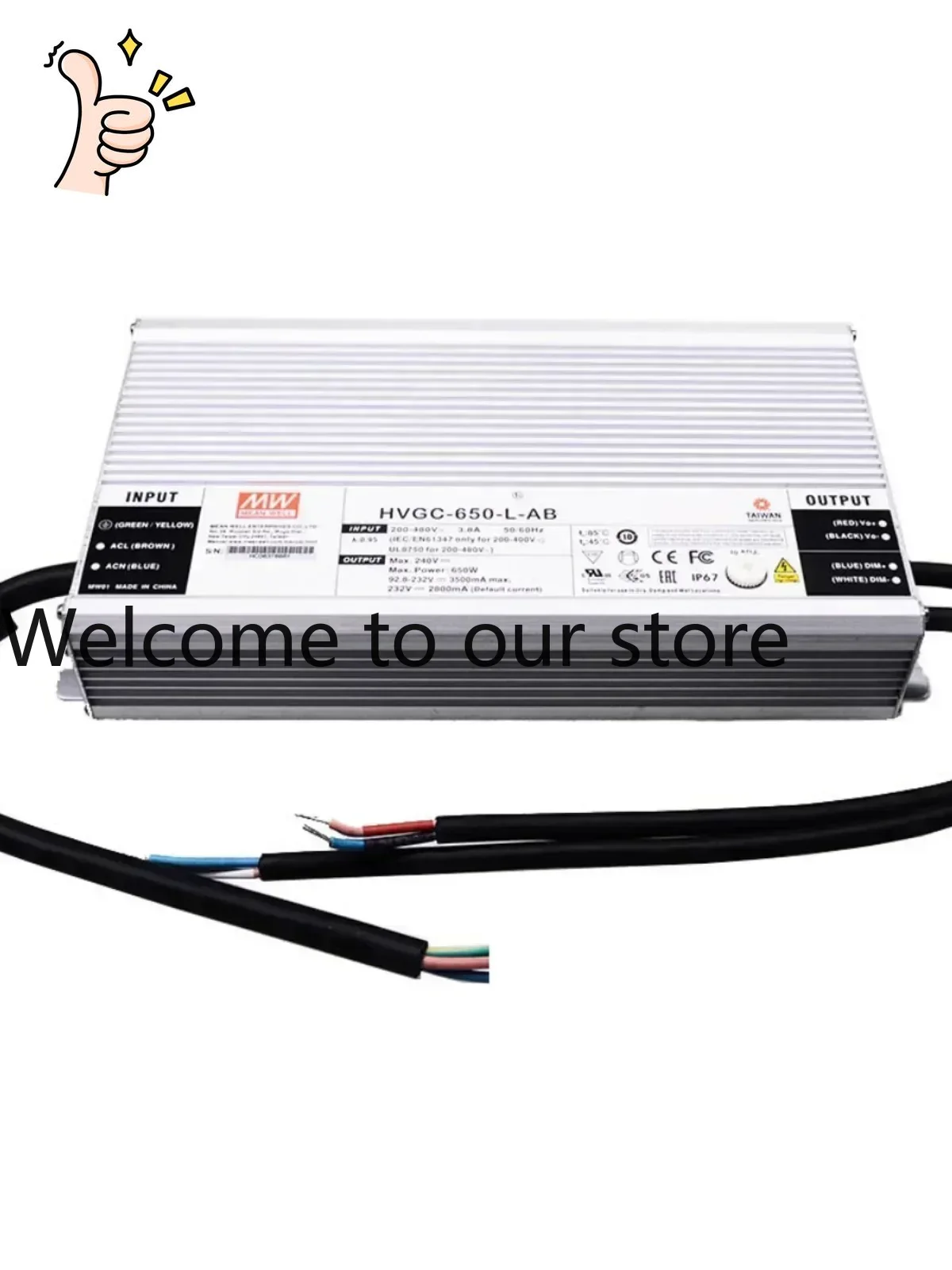 Power Supply 650W - Fuente de Alimentación Mingwei 2025 HVGC-650-M/L/H/U-AB