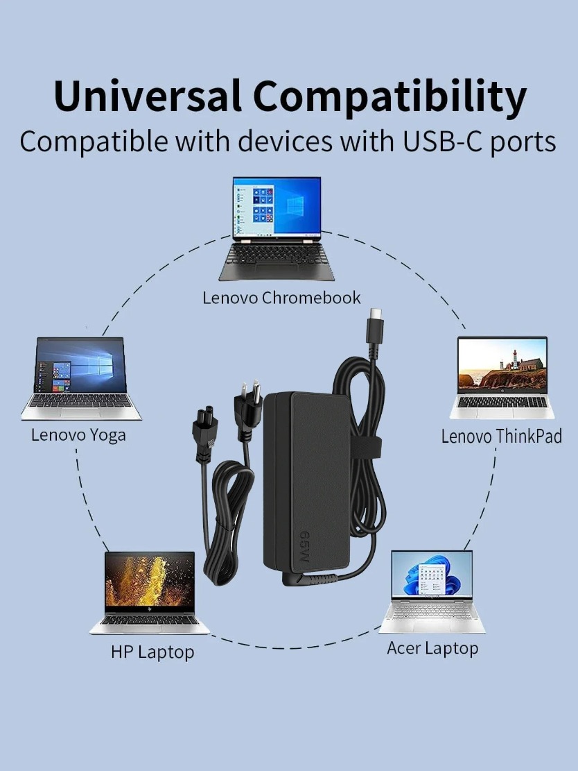 Cargador USB-C de 65W para por - Pc Power Supply reseña y precio